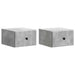 Dulap de noapte suspendat 2 pcs Gri Beton 34,5 x 33 x 20 cm - WALTI WALTI