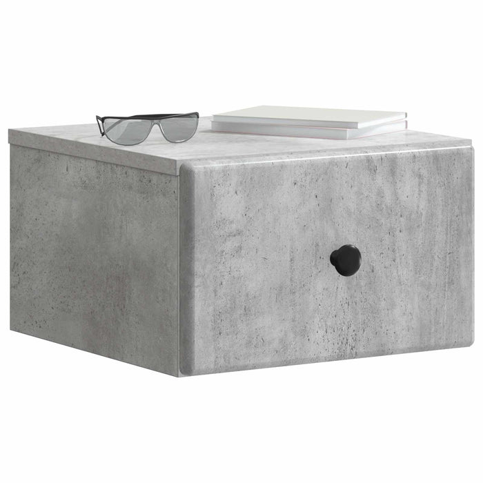 Dulap de noapte suspendat 2 pcs Gri Beton 34,5 x 33 x 20 cm - WALTI WALTI