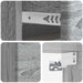 Dulap de noapte suspendat 2 pcs Sonoma gri 34,5 x 33 x 20 cm - WALTI WALTI
