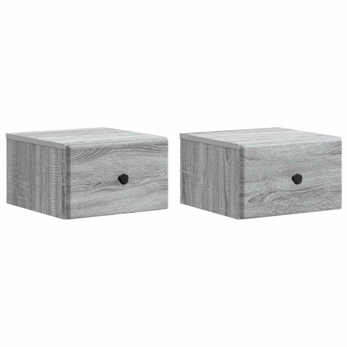 Dulap de noapte suspendat 2 pcs Sonoma gri 34,5 x 33 x 20 cm - WALTI WALTI