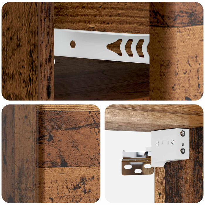 Dulap de noapte suspendat Lemn vechi 34,5 x 33 x 20 cm - WALTI WALTI