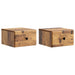 Dulap de noapte suspendat 2 pcs Lemn vechi 34,5 x 33 x 20 cm - WALTI WALTI