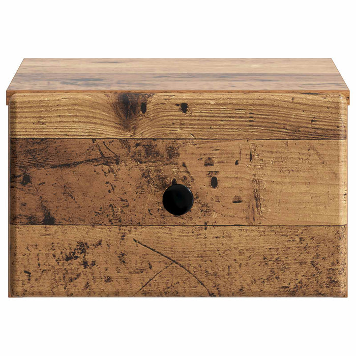 Dulap de noapte suspendat 2 pcs Lemn vechi 34,5 x 33 x 20 cm - WALTI WALTI