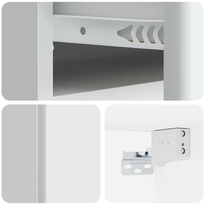 Dulap de noapte suspendat Alb 49 x 34,5 x 20 cm Lemn prelucrat - WALTI WALTI