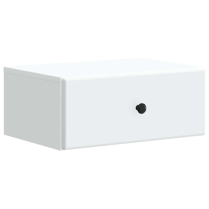 Dulap de noapte suspendat Alb 49 x 34,5 x 20 cm Lemn prelucrat - WALTI WALTI