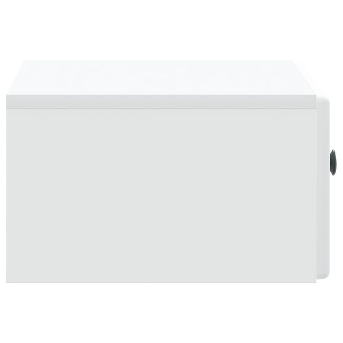Dulap de noapte suspendat Alb 49 x 34,5 x 20 cm Lemn prelucrat - WALTI WALTI