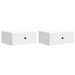 Dulap de noapte suspendat cu sertar 2 pcs Alb 49 x 34,5 x 20 cm - WALTI WALTI