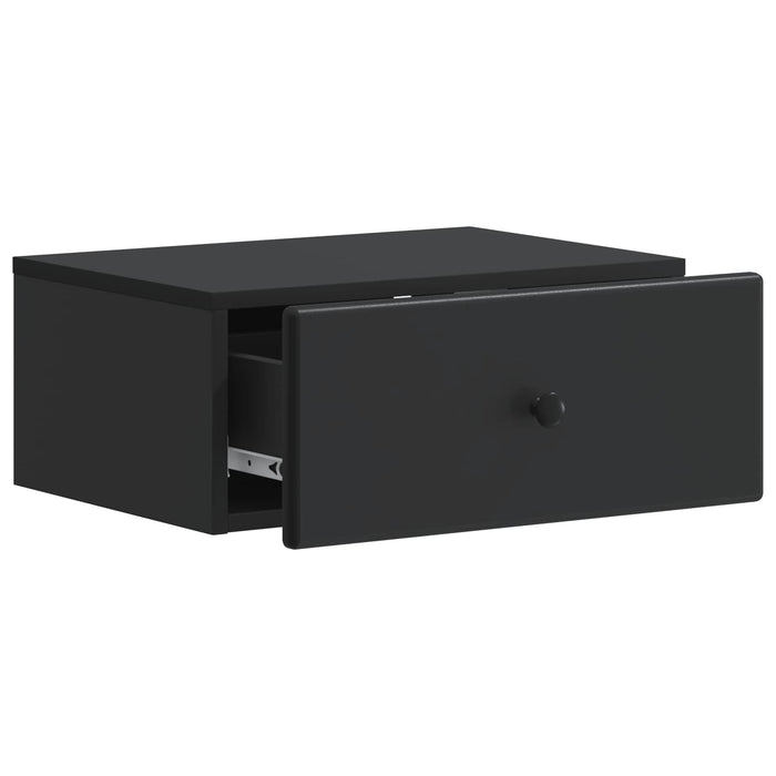 Dulap de noapte suspendat cu sertar Negru 49 x 34,5 x 20 cm - WALTI WALTI