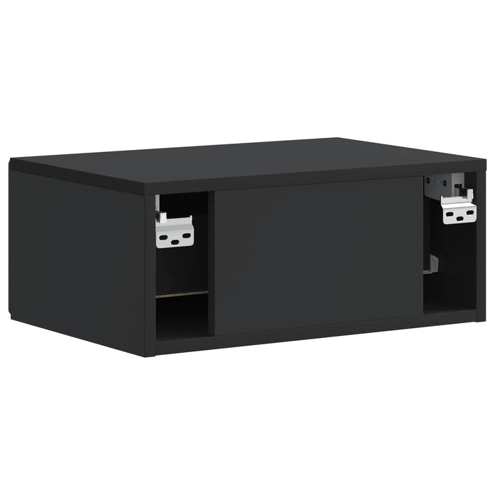 Dulap de noapte suspendat cu sertar Negru 49 x 34,5 x 20 cm - WALTI WALTI