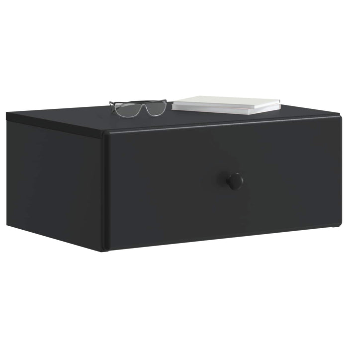 Dulap de noapte suspendat cu sertar Negru 49 x 34,5 x 20 cm - WALTI WALTI