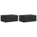 Dulap de noapte suspendat 2 pcs Negru 49 x 34,5 x 20 cm - WALTI WALTI