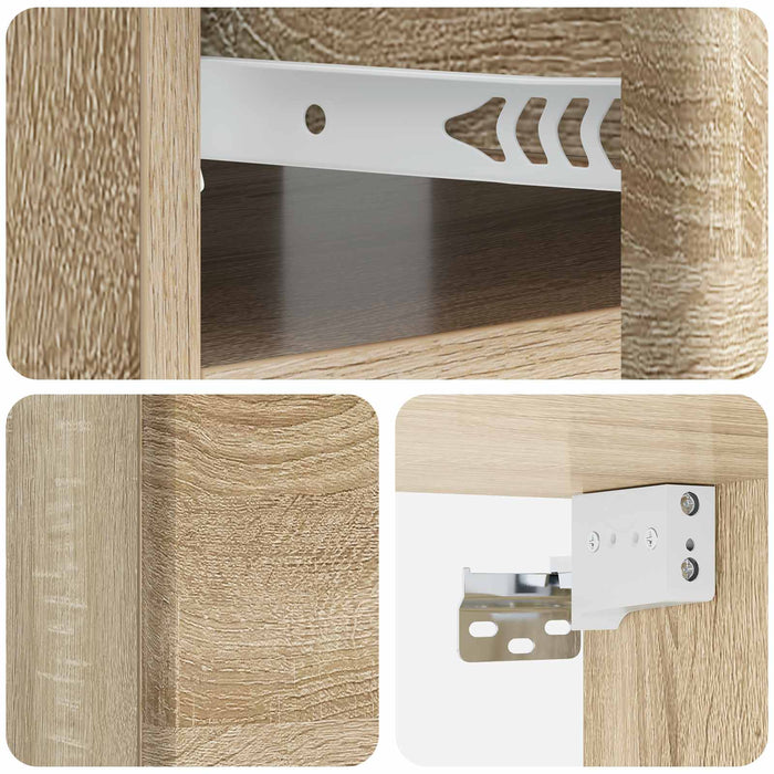 Dulap de noapte suspendat Stejar Sonoma 49 x 34,5 x 20 cm - WALTI WALTI