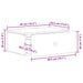 Dulap de noapte suspendat Stejar Sonoma 49 x 34,5 x 20 cm - WALTI WALTI