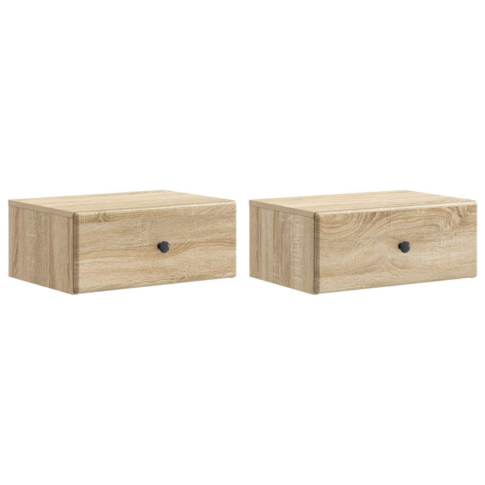 Dulap de noapte suspendat 2 pcs Stejar Sonoma 49 x 34,5 x 20 cm - WALTI WALTI
