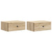Dulap de noapte suspendat 2 pcs Stejar Sonoma 49 x 34,5 x 20 cm - WALTI WALTI