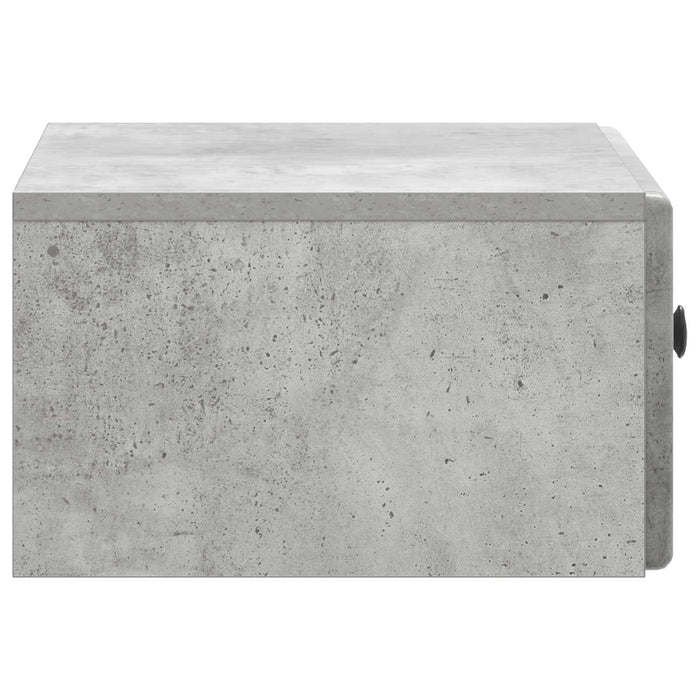 Dulap de noapte suspendat cu sertar Gri Beton 49 x 34,5 x 20 cm - WALTI WALTI