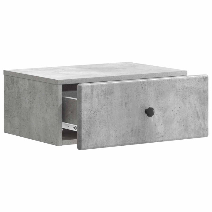 Dulap de noapte suspendat 2 pcs Gri Beton 49 x 34,5 x 20 cm - WALTI WALTI