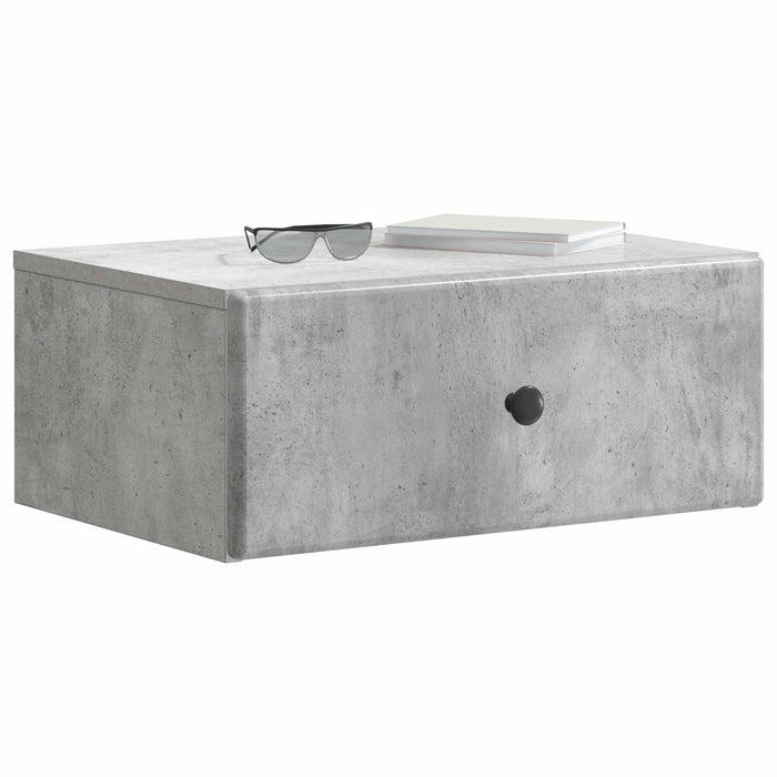 Dulap de noapte suspendat 2 pcs Gri Beton 49 x 34,5 x 20 cm - WALTI WALTI