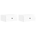 Dulap de noapte suspendat cu sertar 2 pcs Alb foarte lucios - WALTI WALTI