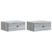 Dulap de noapte suspendat 2 pcs Sonoma gri 49 x 34,5 x 20 cm - WALTI WALTI