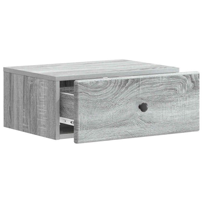 Dulap de noapte suspendat 2 pcs Sonoma gri 49 x 34,5 x 20 cm - WALTI WALTI