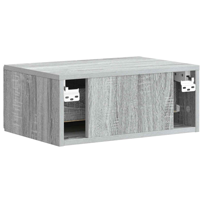 Dulap de noapte suspendat 2 pcs Sonoma gri 49 x 34,5 x 20 cm - WALTI WALTI