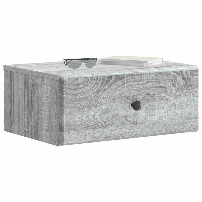 Dulap de noapte suspendat 2 pcs Sonoma gri 49 x 34,5 x 20 cm - WALTI WALTI