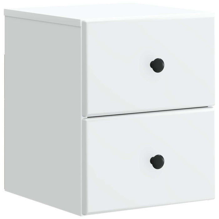 Dulap de noapte suspendat Alb 34,5 x 33 x 40 cm Lemn prelucrat - WALTI WALTI
