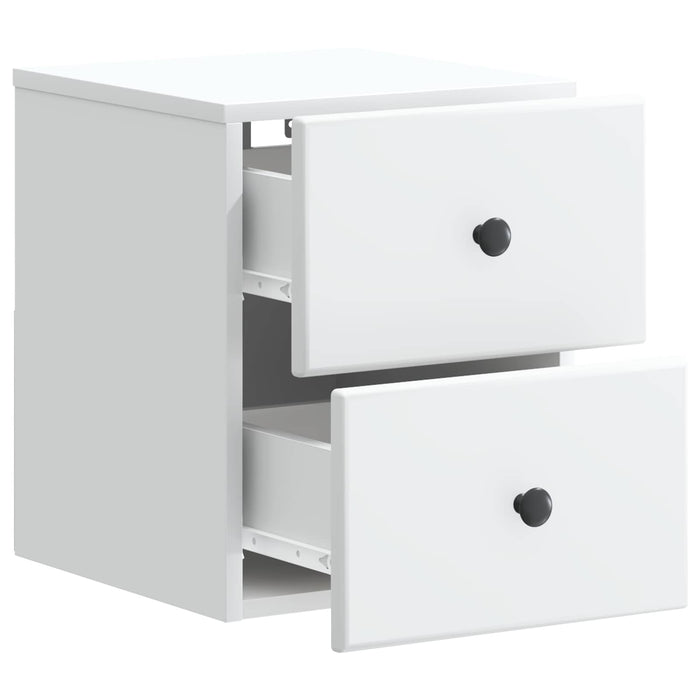 Dulap de noapte suspendat Alb 34,5 x 33 x 40 cm Lemn prelucrat - WALTI WALTI