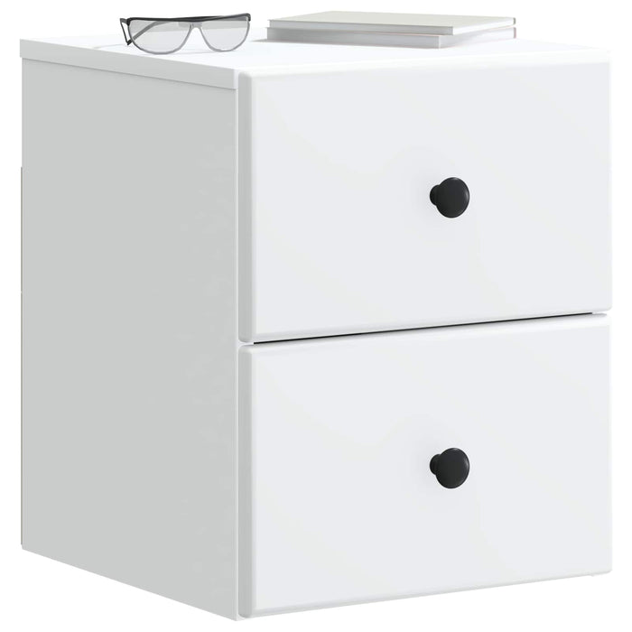 Dulap de noapte suspendat Alb 34,5 x 33 x 40 cm Lemn prelucrat - WALTI WALTI
