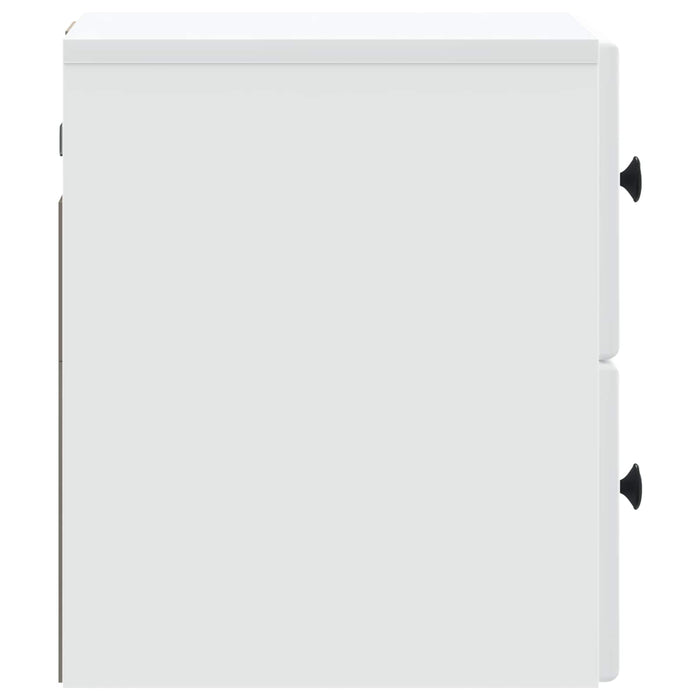 Dulap de noapte suspendat Alb 34,5 x 33 x 40 cm Lemn prelucrat - WALTI WALTI