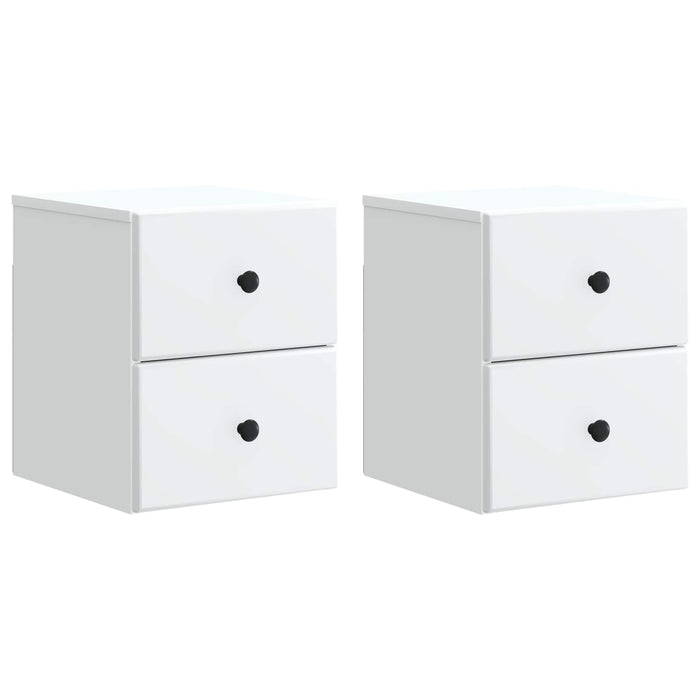 Dulap de noapte suspendat cu sertar 2 pcs Alb 34,5 x 33 x 40 cm - WALTI WALTI