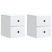 Dulap de noapte suspendat cu sertar 2 pcs Alb 34,5 x 33 x 40 cm - WALTI WALTI