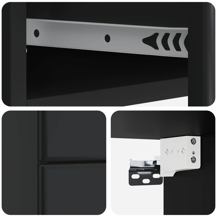 Dulap de noapte suspendat cu sertar Negru 34,5 x 33 x 40 cm - WALTI WALTI