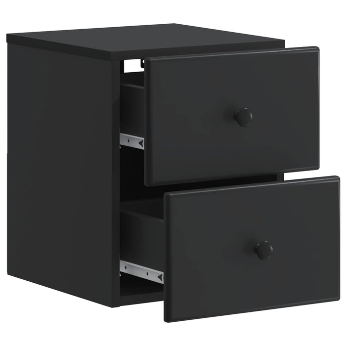 Dulap de noapte suspendat cu sertar Negru 34,5 x 33 x 40 cm - WALTI WALTI