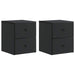 Dulap de noapte suspendat 2 pcs Negru 34,5 x 33 x 40 cm - WALTI WALTI