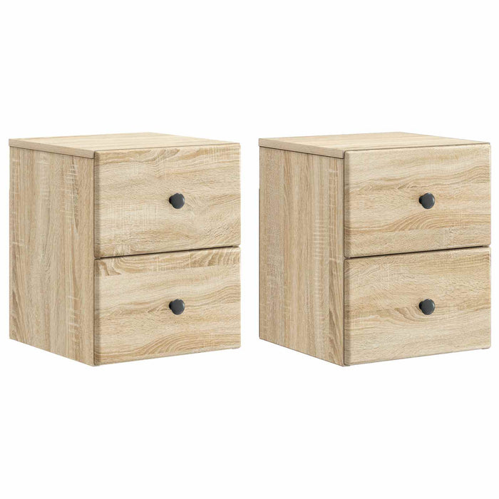Dulap de noapte suspendat 2 pcs Stejar Sonoma 34,5 x 33 x 40 cm - WALTI WALTI