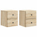 Dulap de noapte suspendat 2 pcs Stejar Sonoma 34,5 x 33 x 40 cm - WALTI WALTI