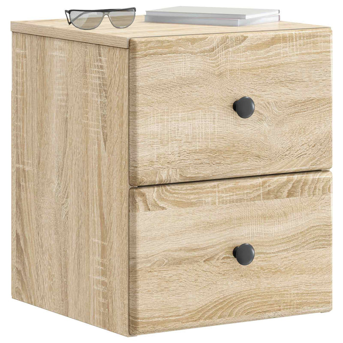 Dulap de noapte suspendat 2 pcs Stejar Sonoma 34,5 x 33 x 40 cm - WALTI WALTI