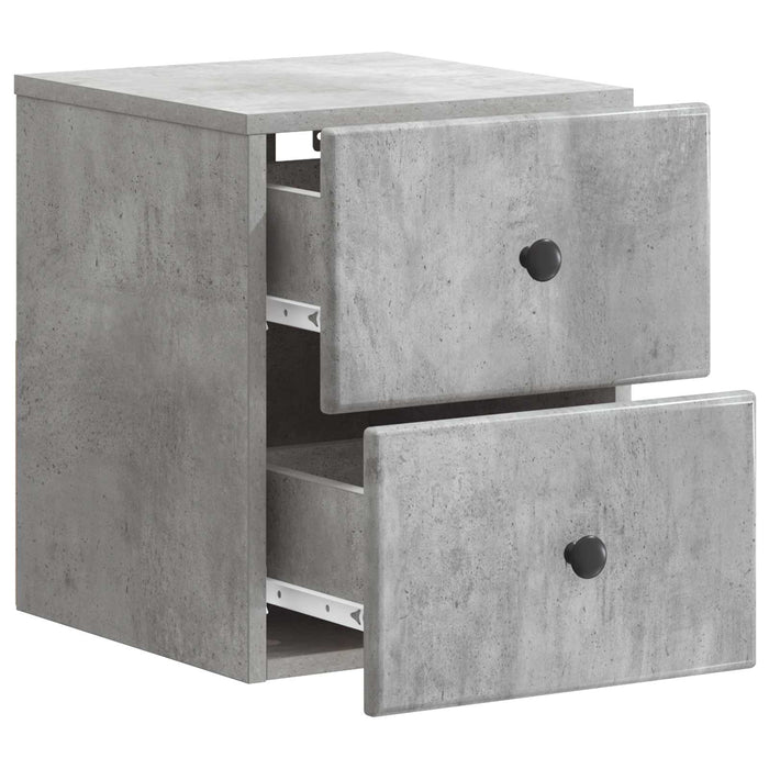 Dulap de noapte suspendat cu sertar Gri Beton 34,5 x 33 x 40 cm - WALTI WALTI