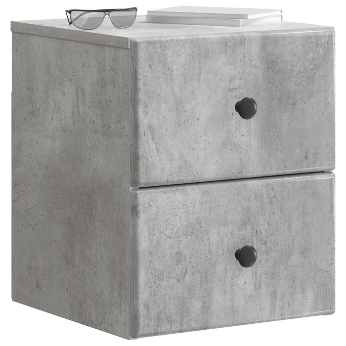 Dulap de noapte suspendat cu sertar Gri Beton 34,5 x 33 x 40 cm - WALTI WALTI