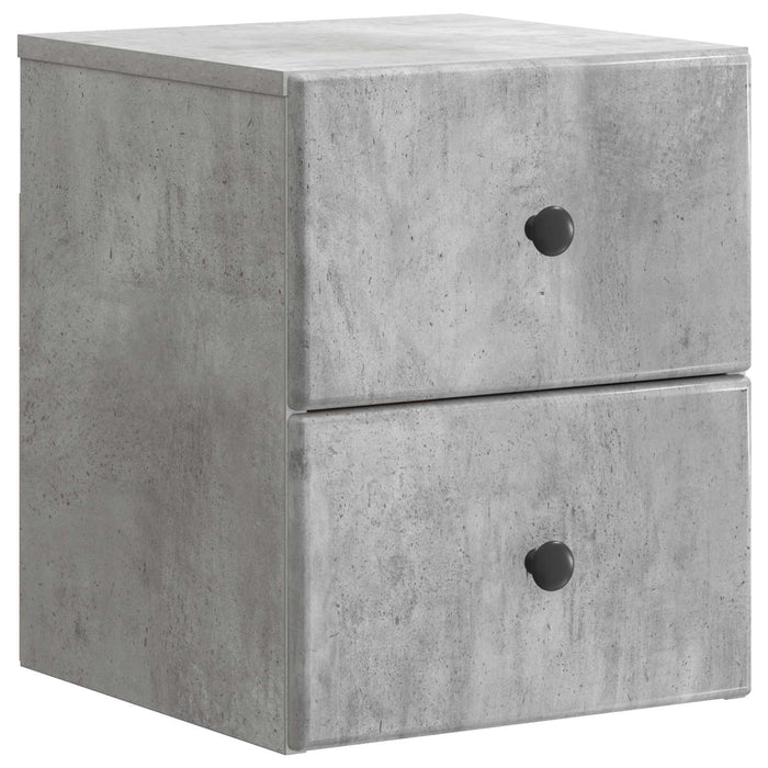 Dulap de noapte suspendat 2 pcs Gri Beton 34,5 x 33 x 40 cm - WALTI WALTI