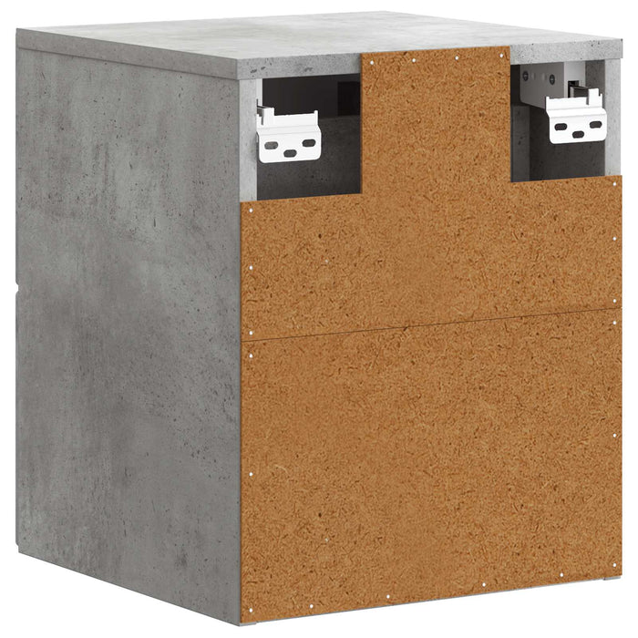 Dulap de noapte suspendat 2 pcs Gri Beton 34,5 x 33 x 40 cm - WALTI WALTI