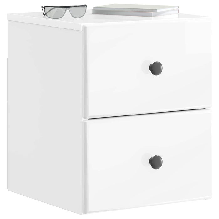 Dulap de noapte suspendat Alb foarte lucios 34,5 x 33 x 40 cm - WALTI WALTI