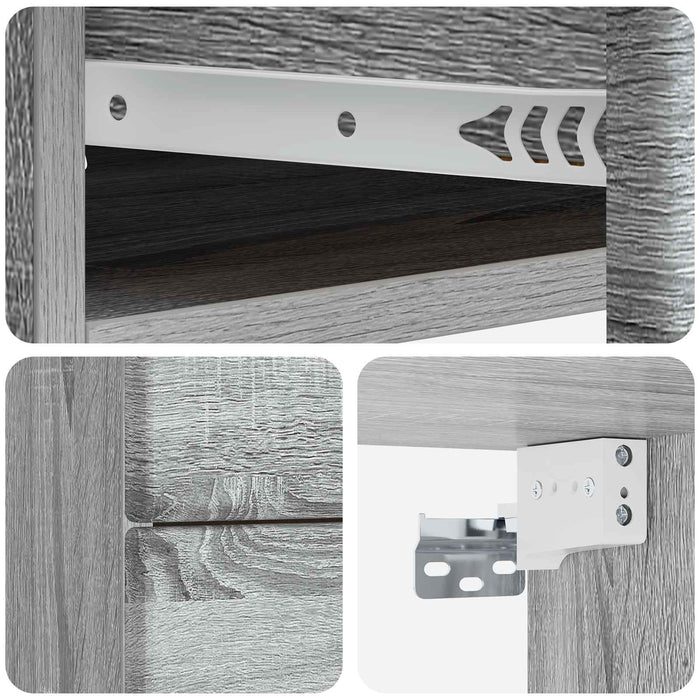 Dulap de noapte suspendat Sonoma gri 34,5 x 33 x 40 cm - WALTI WALTI