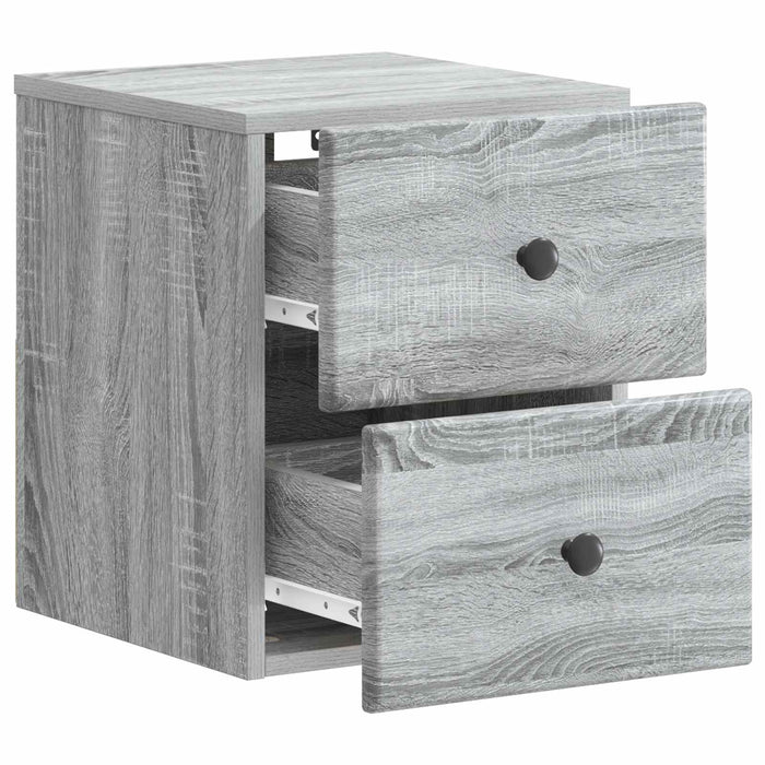 Dulap de noapte suspendat Sonoma gri 34,5 x 33 x 40 cm - WALTI WALTI