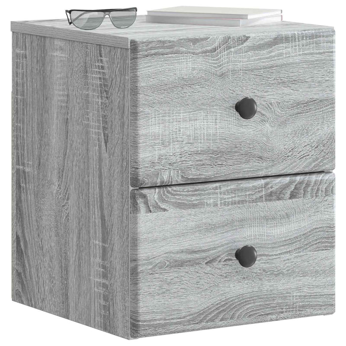 Dulap de noapte suspendat Sonoma gri 34,5 x 33 x 40 cm - WALTI WALTI