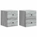 Dulap de noapte suspendat 2 pcs Sonoma gri 34,5 x 33 x 40 cm - WALTI WALTI
