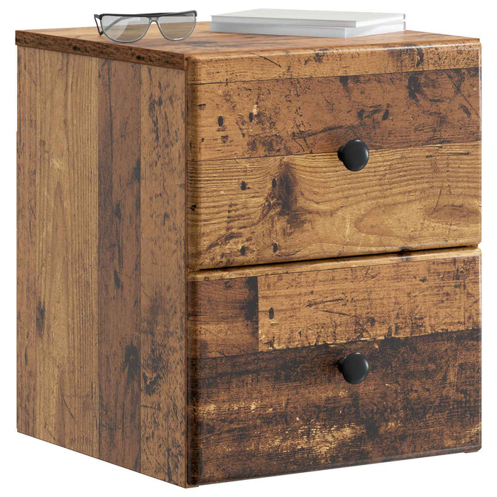 Dulap de noapte suspendat Lemn vechi 34,5 x 33 x 40 cm - WALTI WALTI