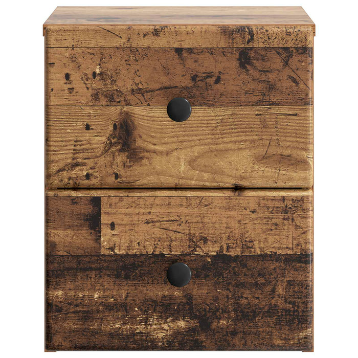 Dulap de noapte suspendat 2 pcs Lemn vechi 34,5 x 33 x 40 cm - WALTI WALTI